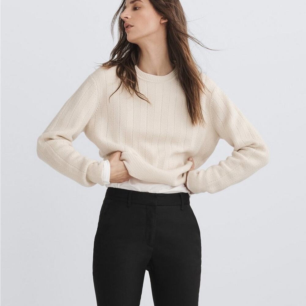 rag & bone 100% cashmere Cream Crewneck Sweater